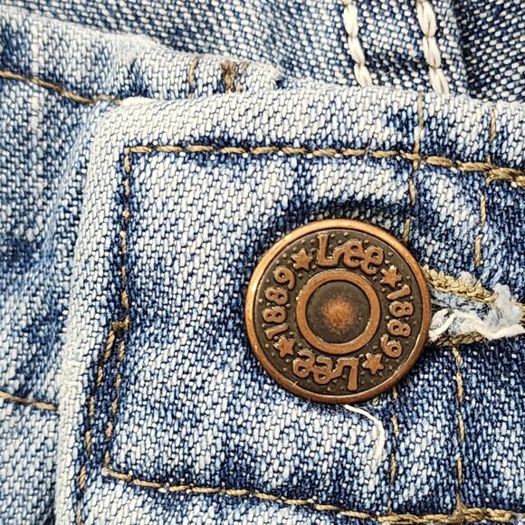 Vintage 90s LEE Riders Jeans Womens 18WL LONG Blue High Rise Tapered Leg Mom - Picture 2 of 11